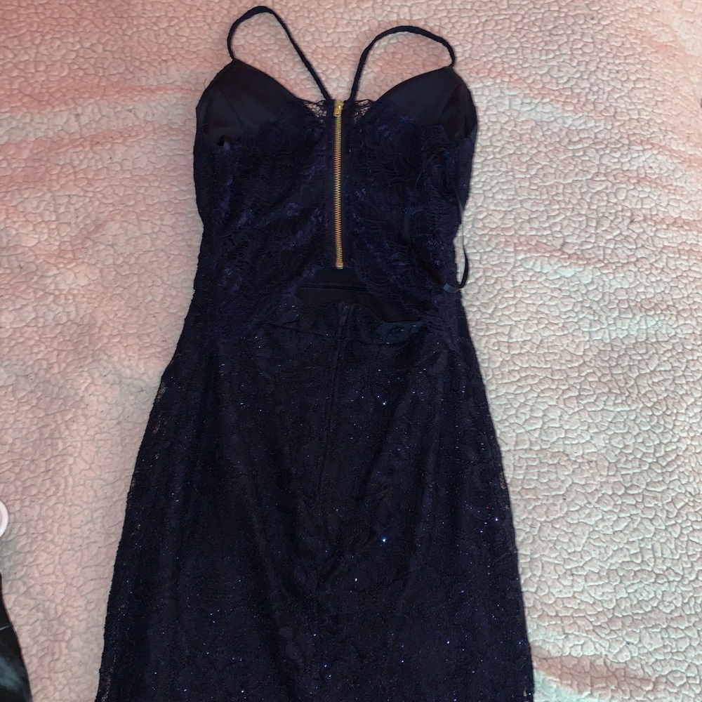 blue sparkled cocktail dress - Picture 2 of 5